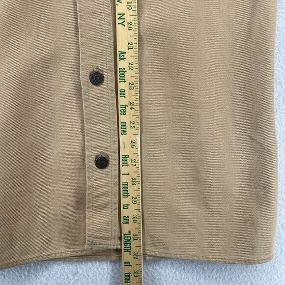 Vintage LEVIS Shirt Mens M Red Batwing Twill Button Up Utility Long Sleeve Brown - Picture 15 of 16